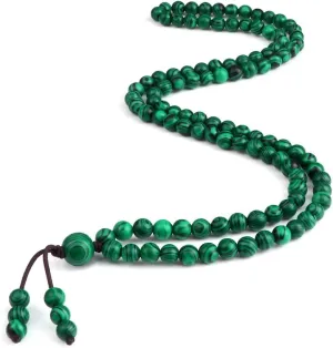 108 Mala Prayer Beads Bracelet 6mm Gemstone Healing Crystal Stone Beaded Bracelets Hand Knotted Necklace for Yoga Meditation Unisex Women Men