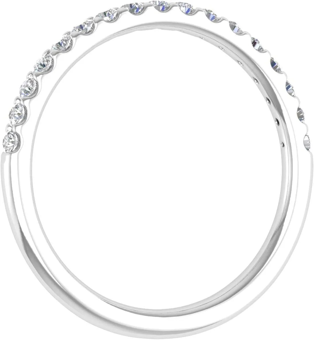 1/4 Carat Diamond Womens Wedding Band in 14K Gold (I1-I2 Clarity)