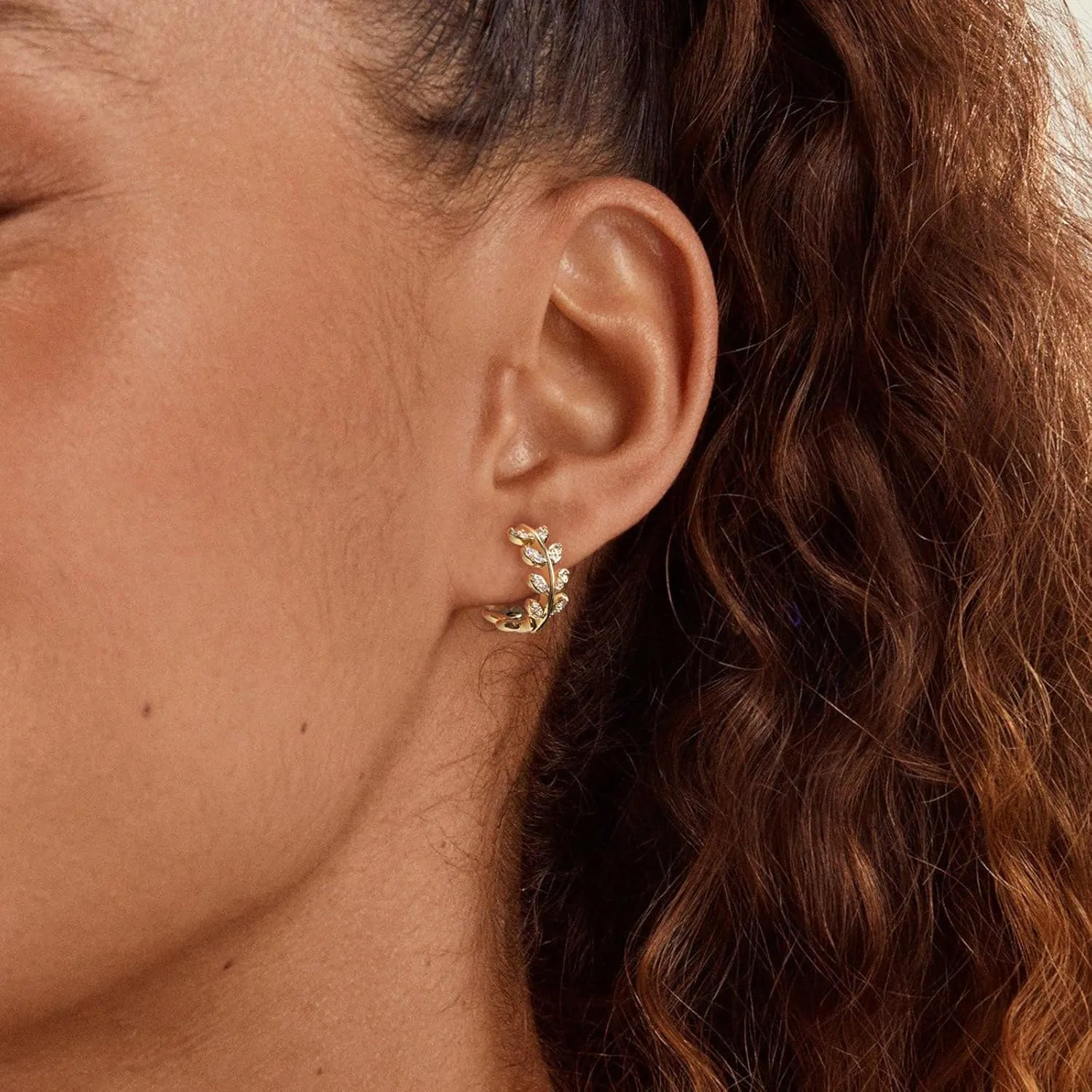 14K Gold Huggie Earrings for Women Silver Huggie Hoop Earrings Cubic Zirconia Huggie Earrings Stud Earrings Lightweight Dainty Hypoallergenic Earrings Jewelry Gifts
