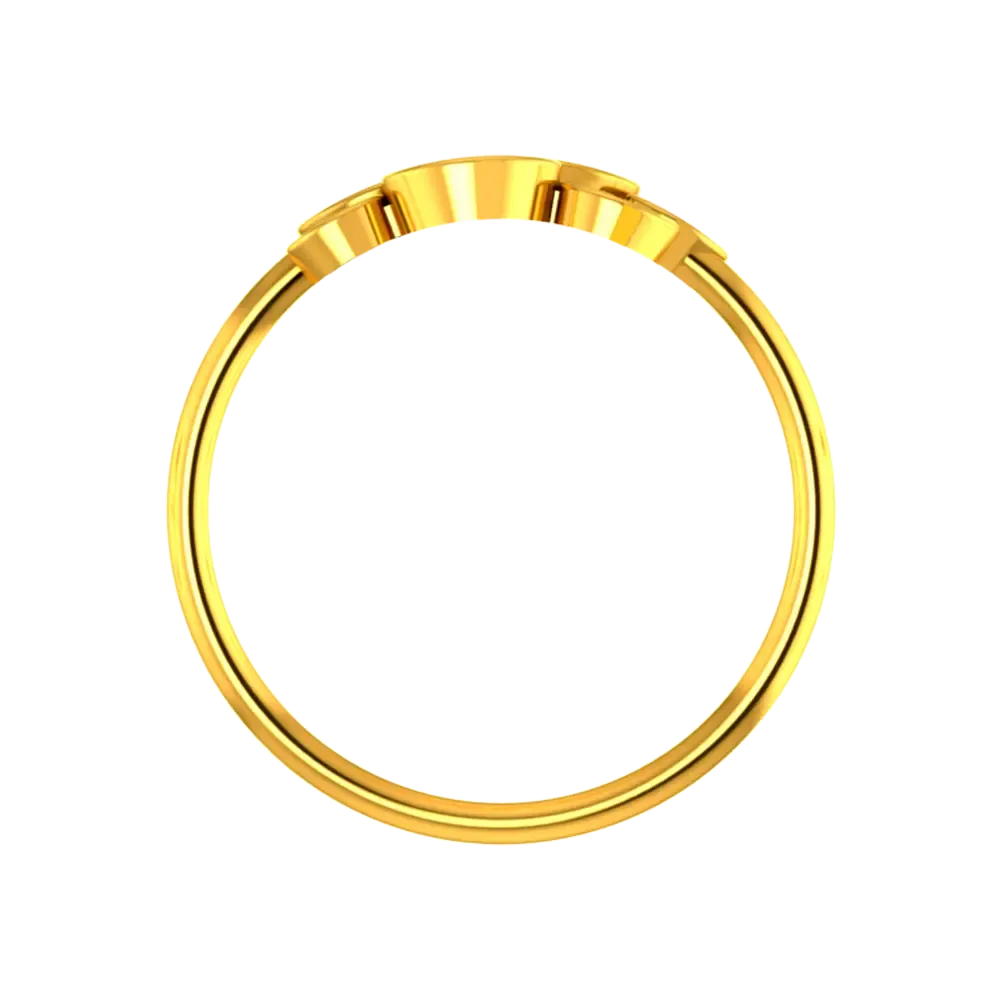 14k Gold Ring With Circular Detailing From Amazea Collection