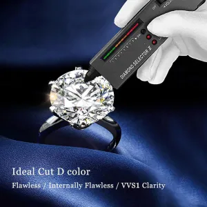 14K White Gold Men's Wedding Band, 2Ct Round-Cut Natural Diamond Ring, VVS1 Clarity, D Color - The Perfect Token of Love and Commitment