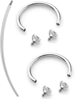 16G Surgical Steel Internal Thread Horseshoe Septum Nose Ring Piercing Jewelry Circular Barbell Helix Snug Tragus Rook Daith Cartilage Earring Lip Ring for Women Men 6mm 8mm 10mm 12mm