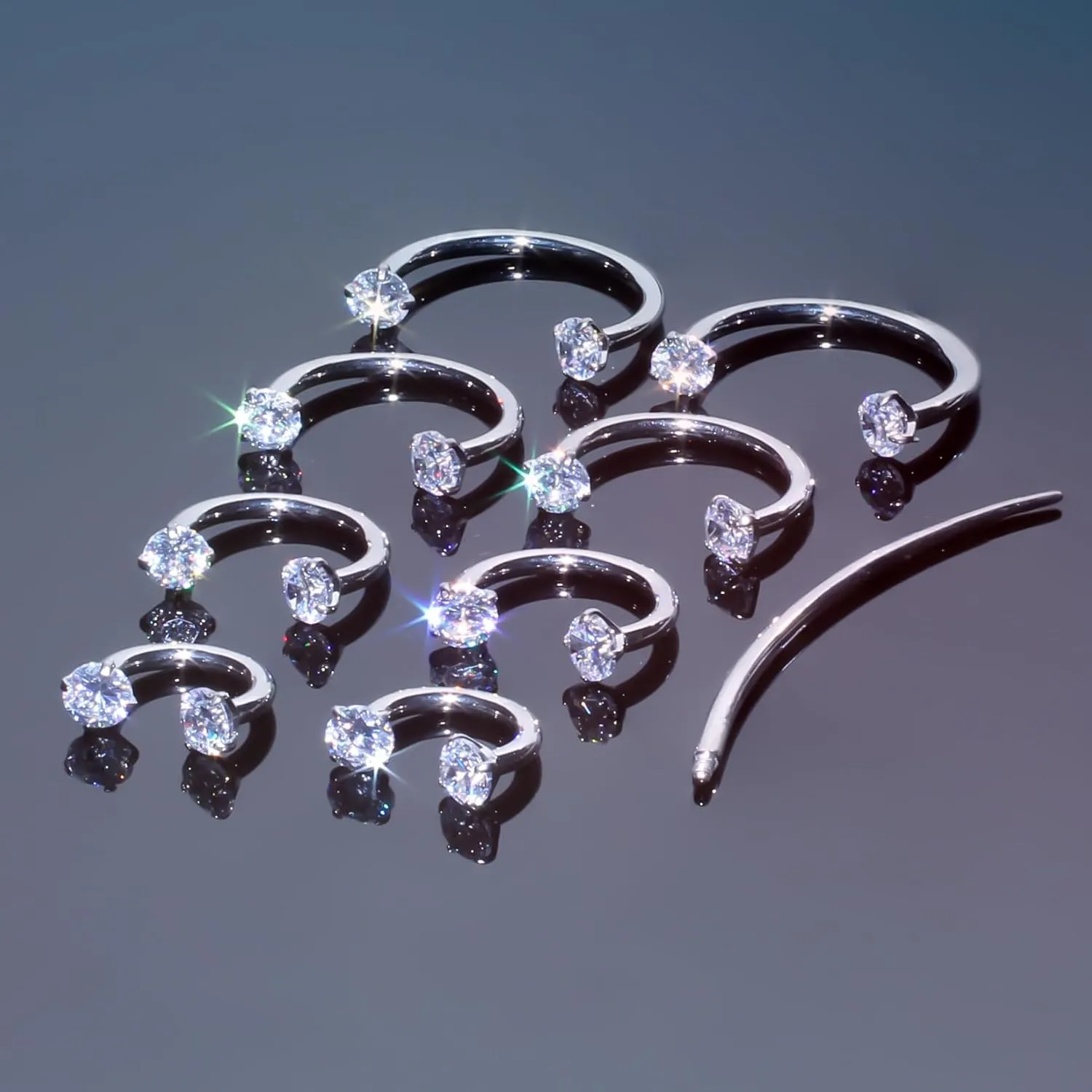 16G Surgical Steel Internal Thread Horseshoe Septum Nose Ring Piercing Jewelry Circular Barbell Helix Snug Tragus Rook Daith Cartilage Earring Lip Ring for Women Men 6mm 8mm 10mm 12mm