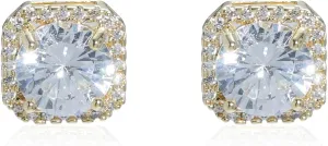 18K Sterling Silver Plated Column Cubic Zircon Drop Dangle Earrings for Women Hypoallergenic Statement Earrings Gifts for Women Mom