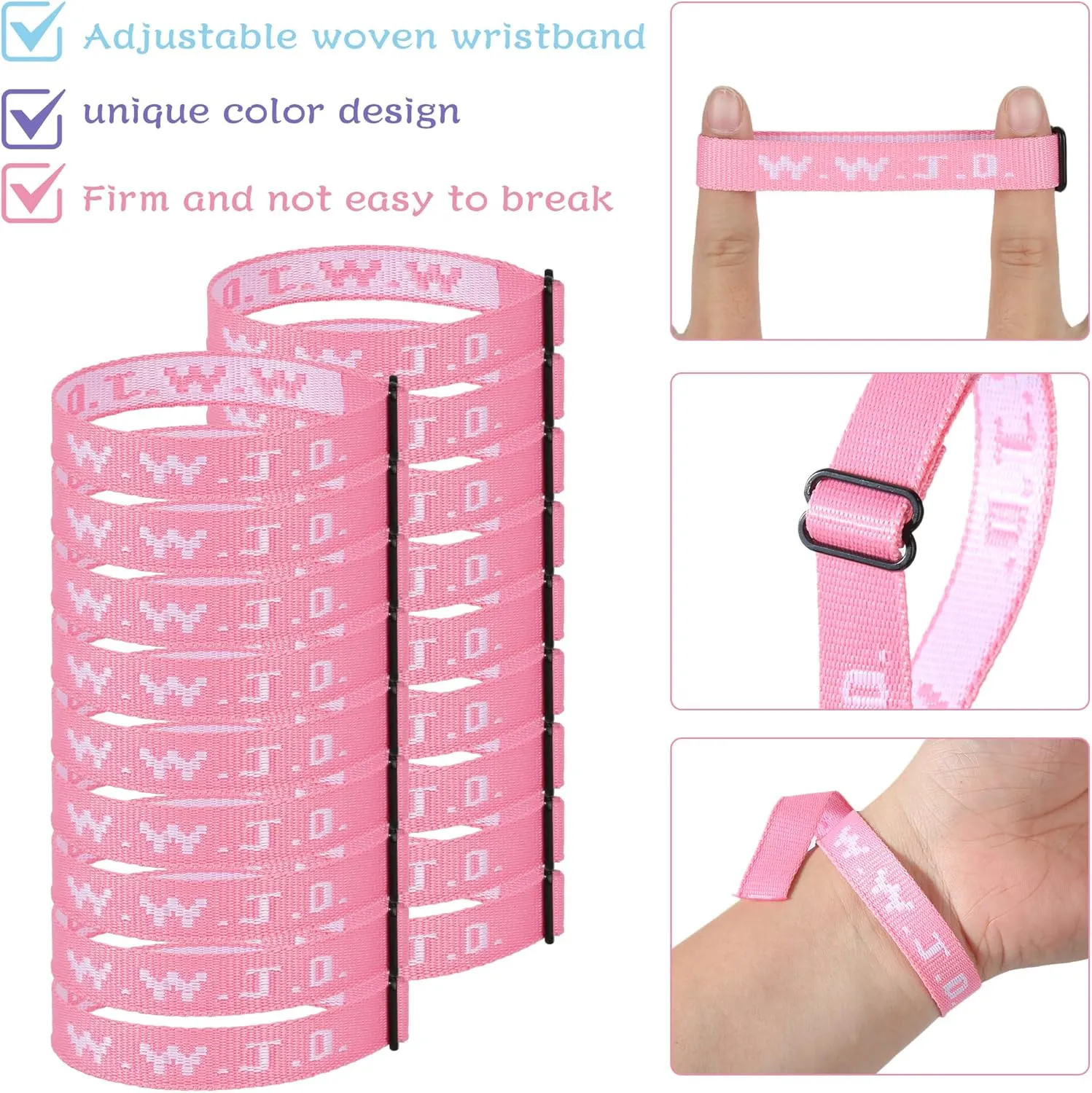 18PCS WWJD Christian Bracelet Pack for Women Men, Jesus Gifts Wristbands, WWJD Bracelets - What Would Jesus Do Bracelet
