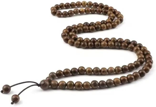 1PCS Multilayer 108 Wood Beads Bracelet 8mm Tibetan Buddhist Mala Rosary Prayer Beaded Bracelets For Women Men