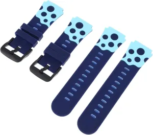 2 Pack Kids Wrist Belt Silicone Watch Straps 20mm for Boys Girls Waterproof Comfortable Creative Design