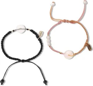 2 pcs Couples Chinese Style Handwoven Safety Buckle Bracelets - Matching Bracelets for Couples, Chinese Design, Protection and Luck, Ideal Gift for Lovers, middle, Blackpink