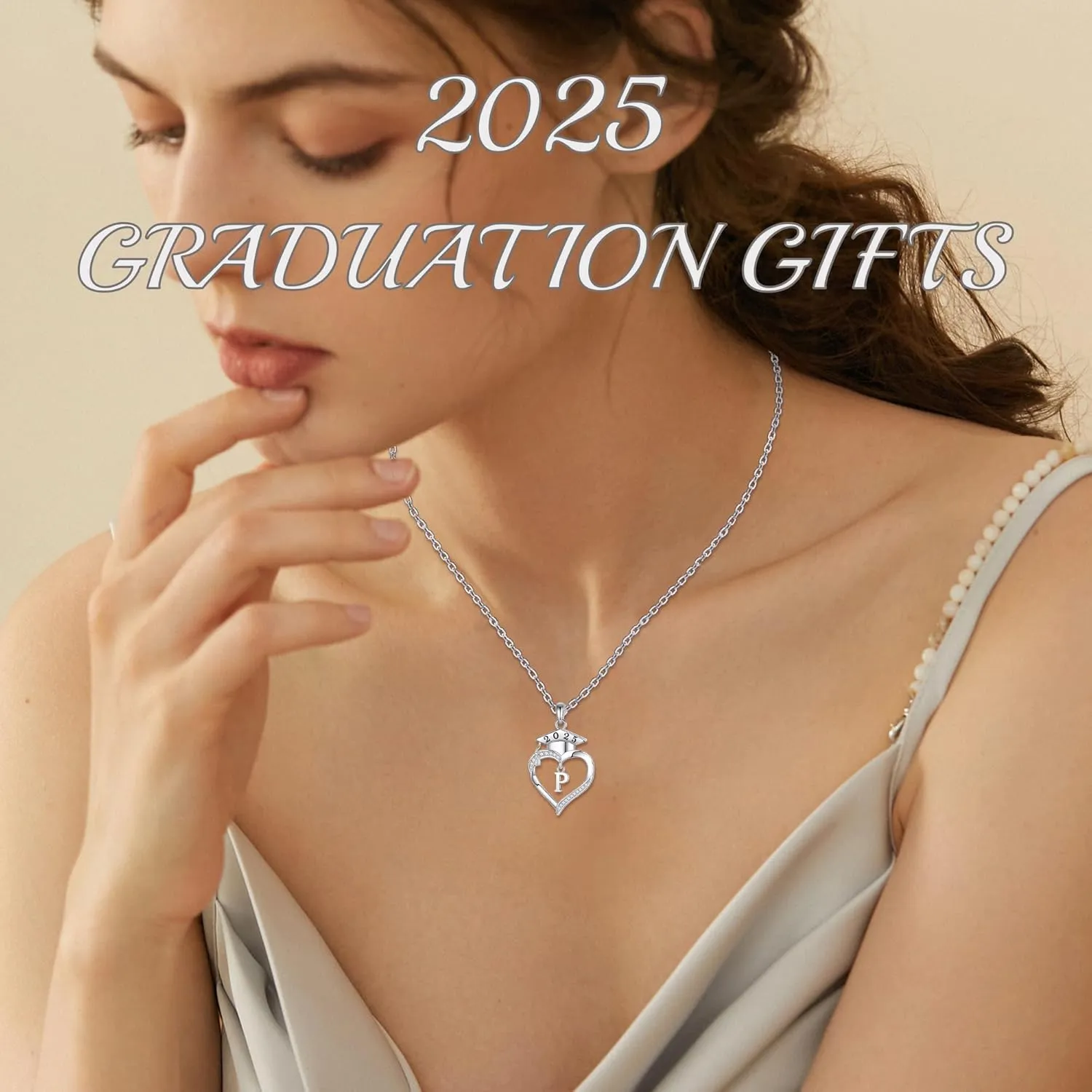 2025 Graduation Gifts for Her Initial Necklace for Women with Heart 5th/8th Grade Gifts High School/Elementary/Middle School Graduation Gift for Daughter/Sister/Best Friend