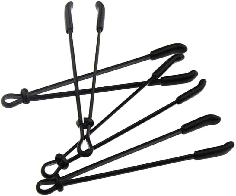 2pcs Body Jewelry Body Chain Fake Nipple Rings Non-Piercing Adjustable Black Fashion Jewelry