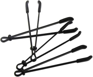 2pcs Body Jewelry Body Chain Fake Nipple Rings Non-Piercing Adjustable Black Fashion Jewelry