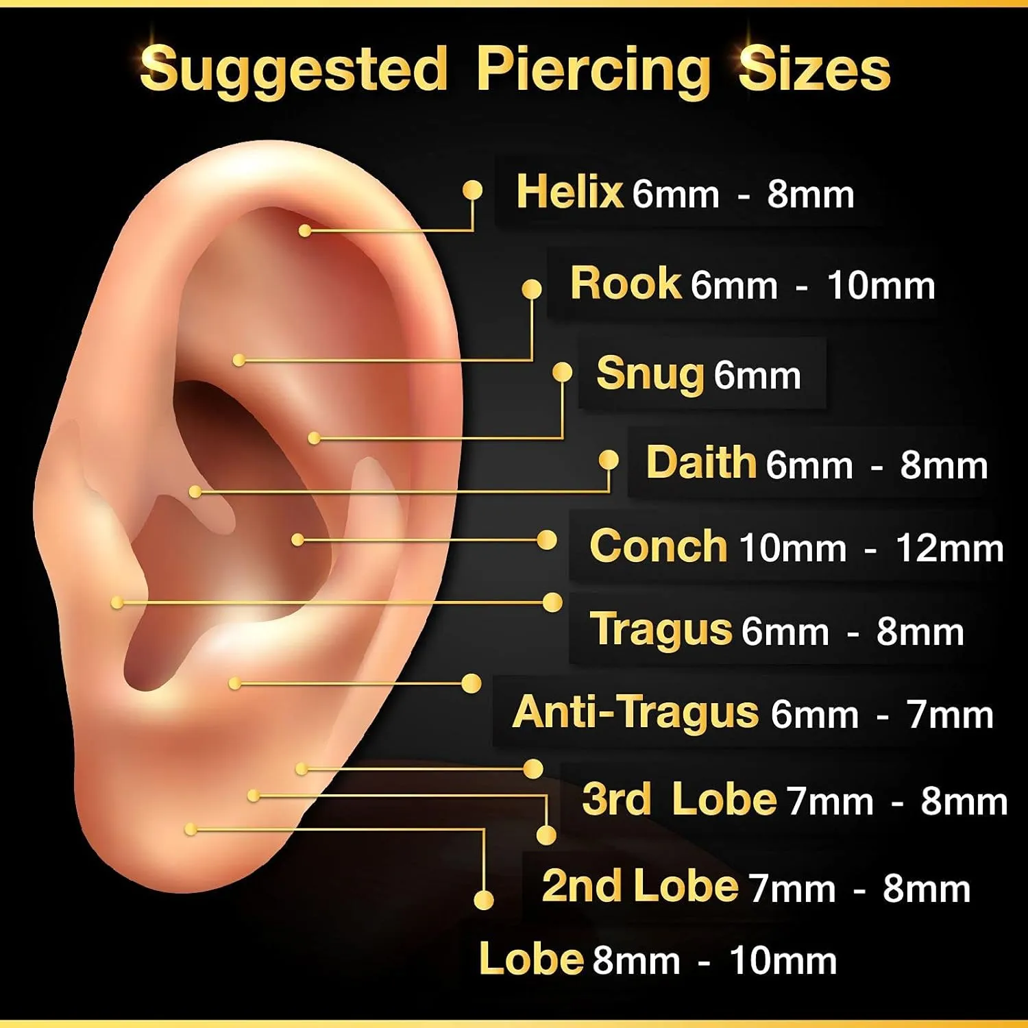 2PCS Surgical Steel Horseshoe Earrings 16 gauge 5/16 8mm 3mm Crystal Ball Lobe Earrings Septum Piercing Jewelry Choose Colors