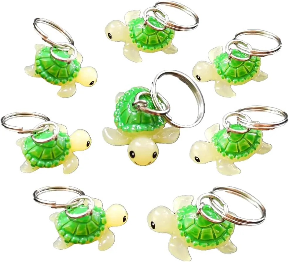 30 Packs Bulk Turtle Accessories Keychain  Boys and Girls kids Birthday Party Favors Supplies and Classroom Students Prize
