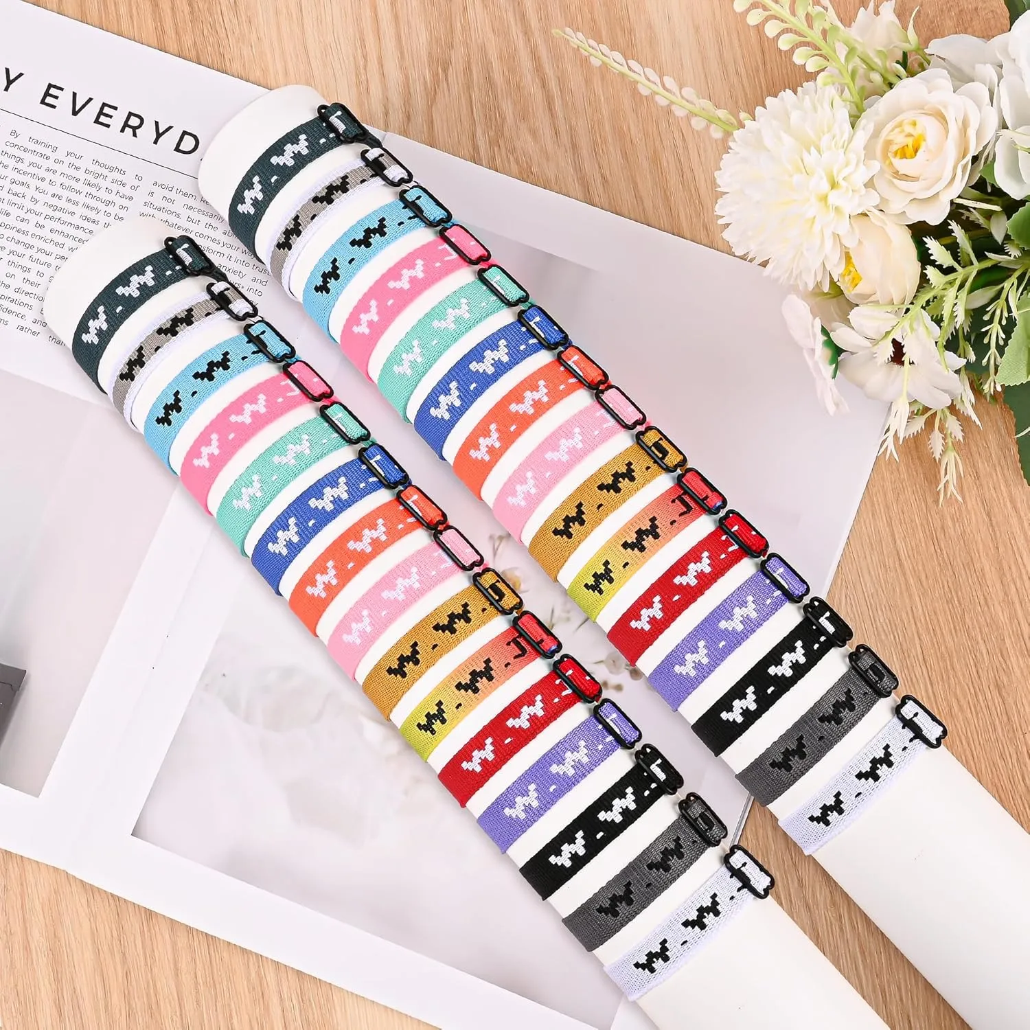 30PCS WWJD Bracelet Pack for Women Men, Christian Jesus Wristbands Gifts, W.W.J.D Adjustable Bracelets What Would Jesus Do Bracelet