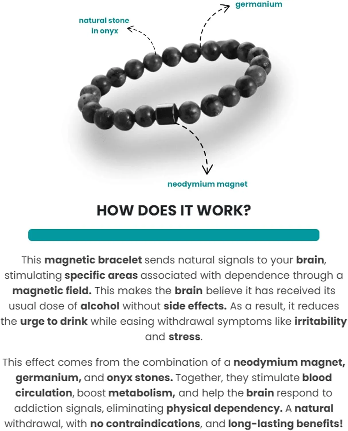 4 PCS Glame Anti Alcohol Bracelet for Women/Men to Reduce the Urge to Drink Cravings, Effective in Reducing Alcohol Consumption
