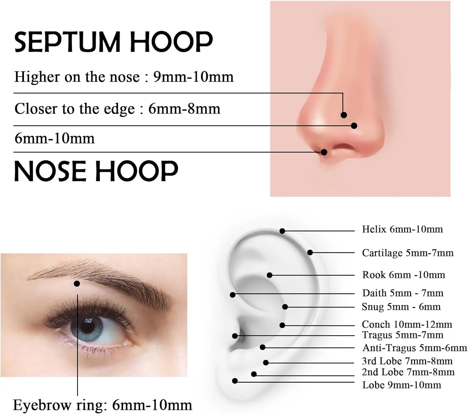 5Pcs G23 Titanium Nose Rings 16G/18G/20G Hinged Clicker Segment Nose Rings Hoop Lip Septum rings Multi-Color Tragus Cartilage Sleeper Earrings 6mm 7mm 8mm 9mm 10mm Hypoallergenic Nose Rings for Women Men