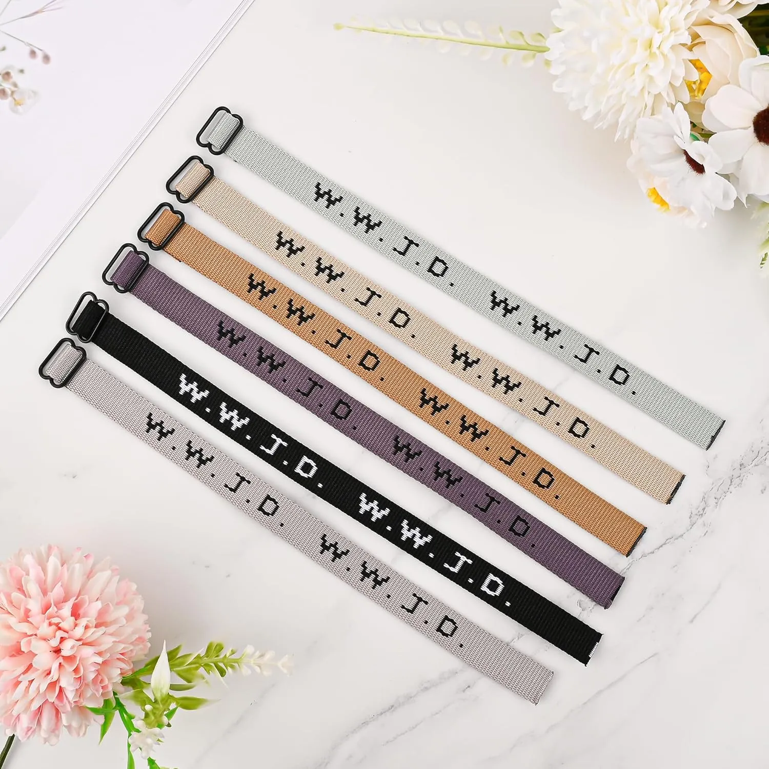 6PCS WWJD Bracelet Pack for Women Men, Christian Jesus Gifts Wristbands, Adjustable WWJD Bracelets Bulk What Would Jesus Do Bracelet