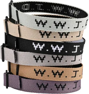 6PCS WWJD Bracelet Pack for Women Men, Christian Jesus Gifts Wristbands, Adjustable WWJD Bracelets Bulk What Would Jesus Do Bracelet