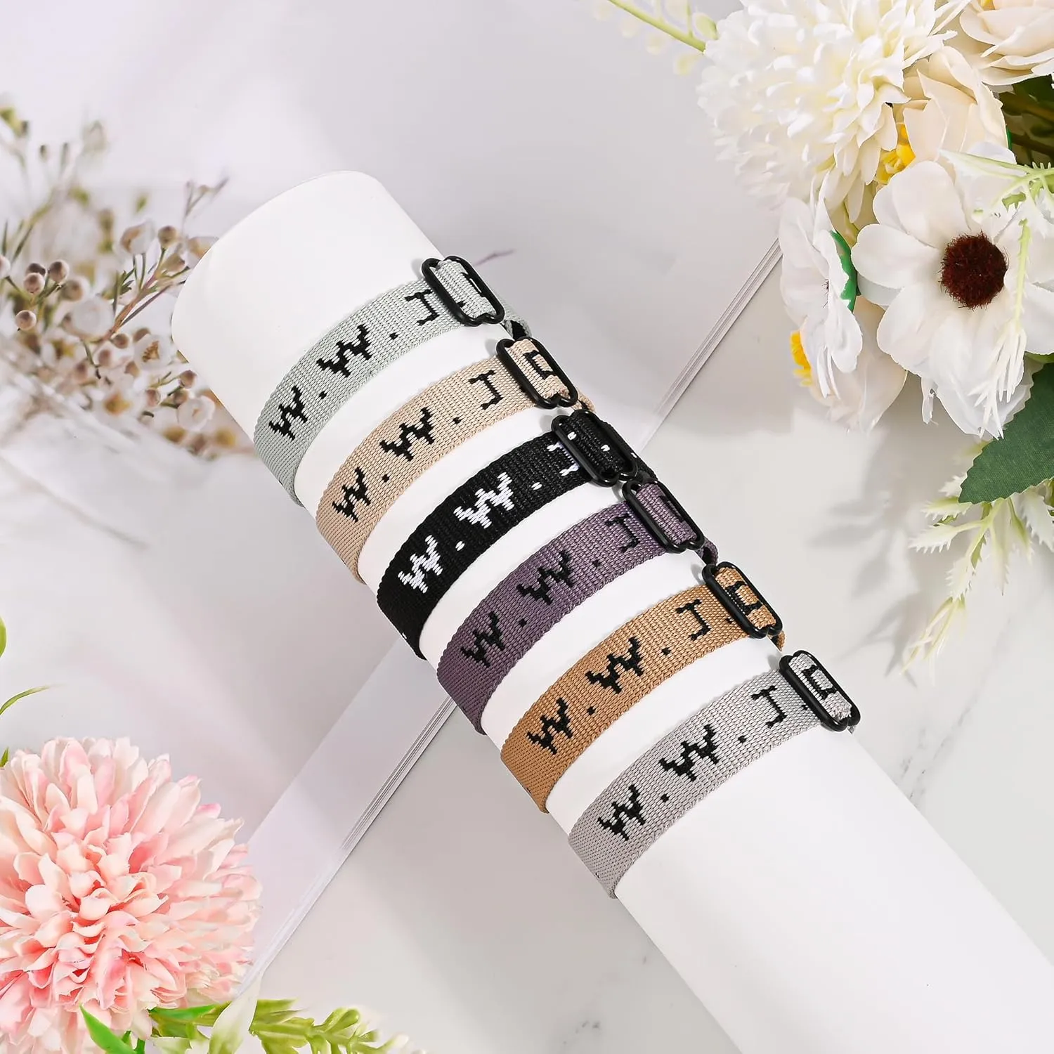 6PCS WWJD Bracelet Pack for Women Men, Christian Jesus Gifts Wristbands, Adjustable WWJD Bracelets Bulk What Would Jesus Do Bracelet