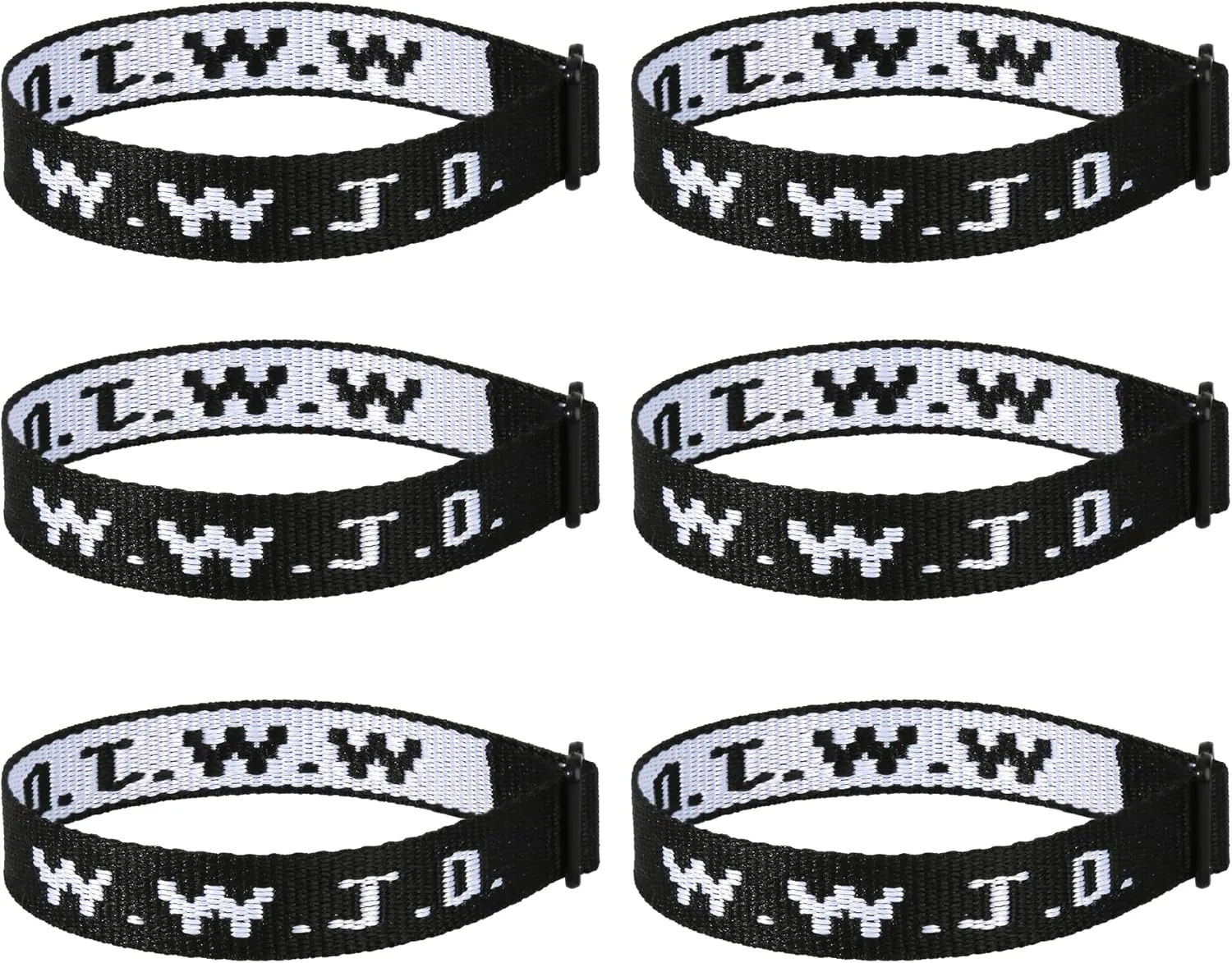 6PCS/12PCS WWJD Bracelet Pack for Women Men, Christian Gifts Wristbands, WWJD Bracelets - What Would Jesus Do Bracelet