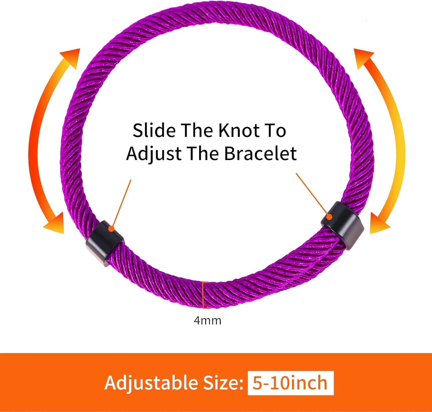 8PCS Braided Rope Cord Bracelet for Men Women, Nautical Beach Surf Bracelets Gifts Set for Sports, Handmade Woven String Bracelets with Adjustable Knot