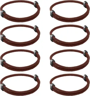 8PCS Braided Rope Cord Bracelet for Men Women, Nautical Beach Surf Bracelets Gifts Set for Sports, Handmade Woven String Bracelets with Adjustable Knot