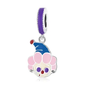 925 Sterling Silver Clown Pendant For Diy Bracelets & Necklaces