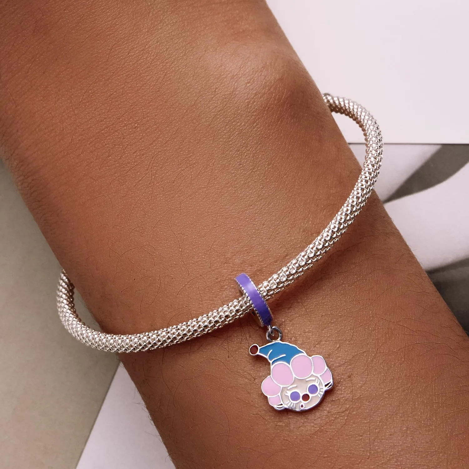925 Sterling Silver Clown Pendant For Diy Bracelets & Necklaces