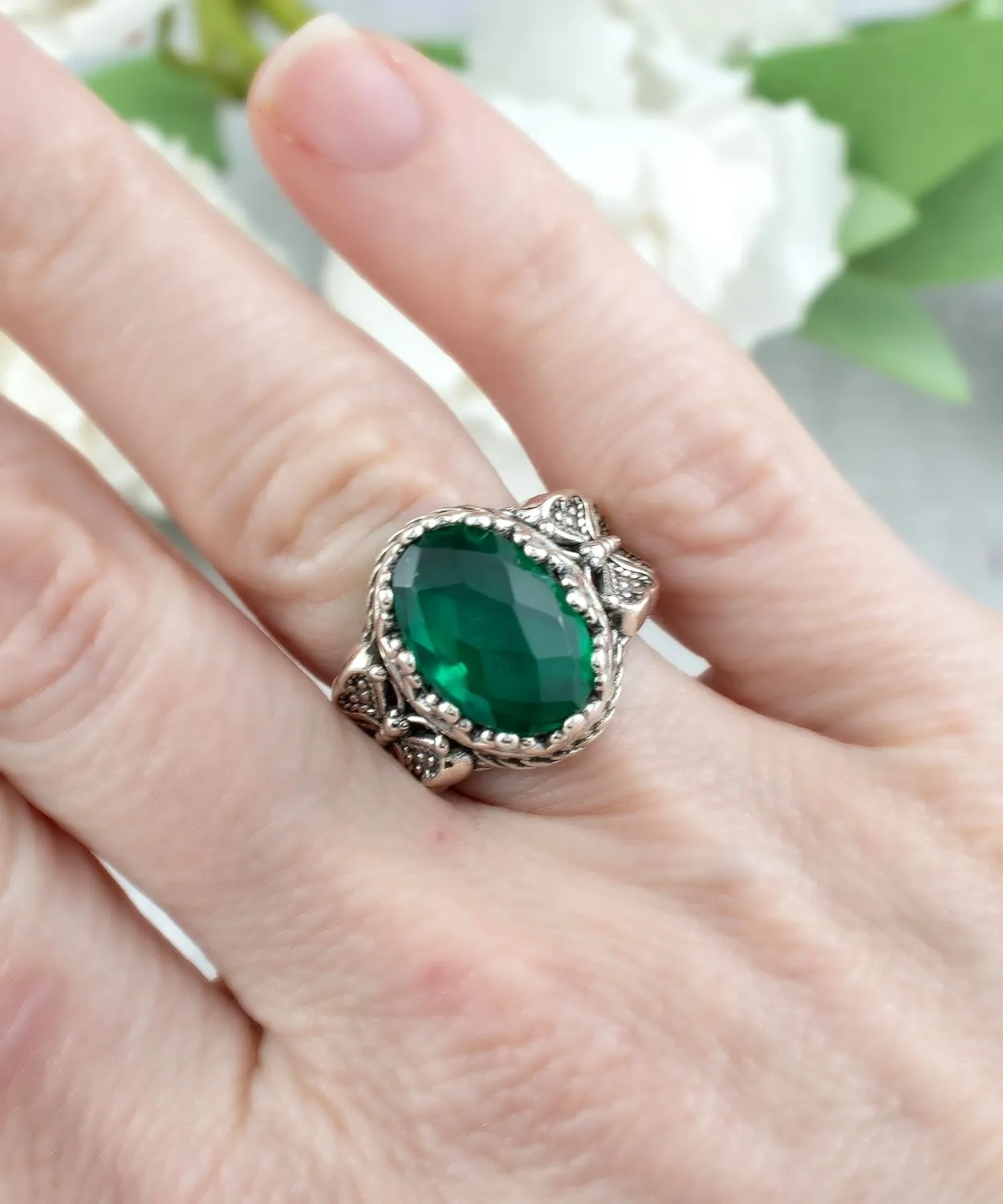 925 Sterling Silver Filigree Art Double Butterfly Detailed Women Cocktail Statement Ring, Gift Boxed