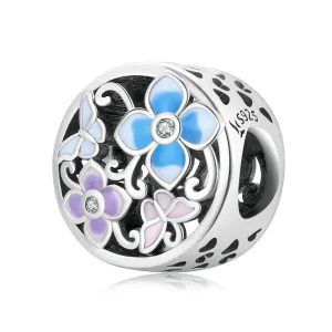 925 Sterling Silver Flower Butterfly Beads For Diy Bracelets & Necklaces