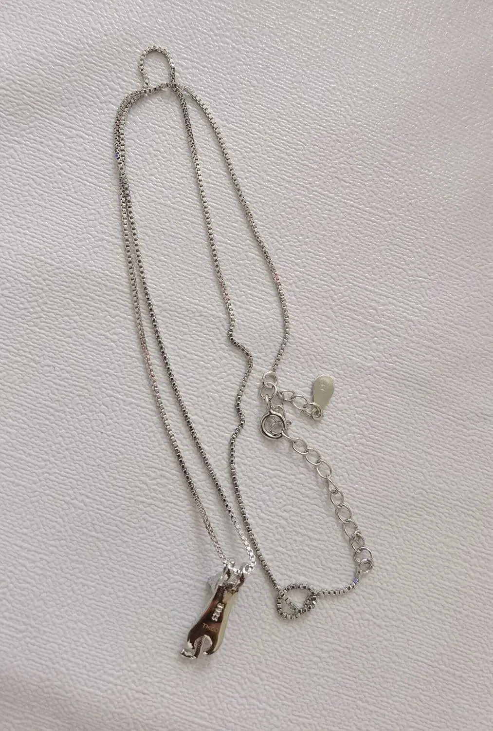 925 Sterling Silver Moon Cat Necklace Cat Pendant Necklace