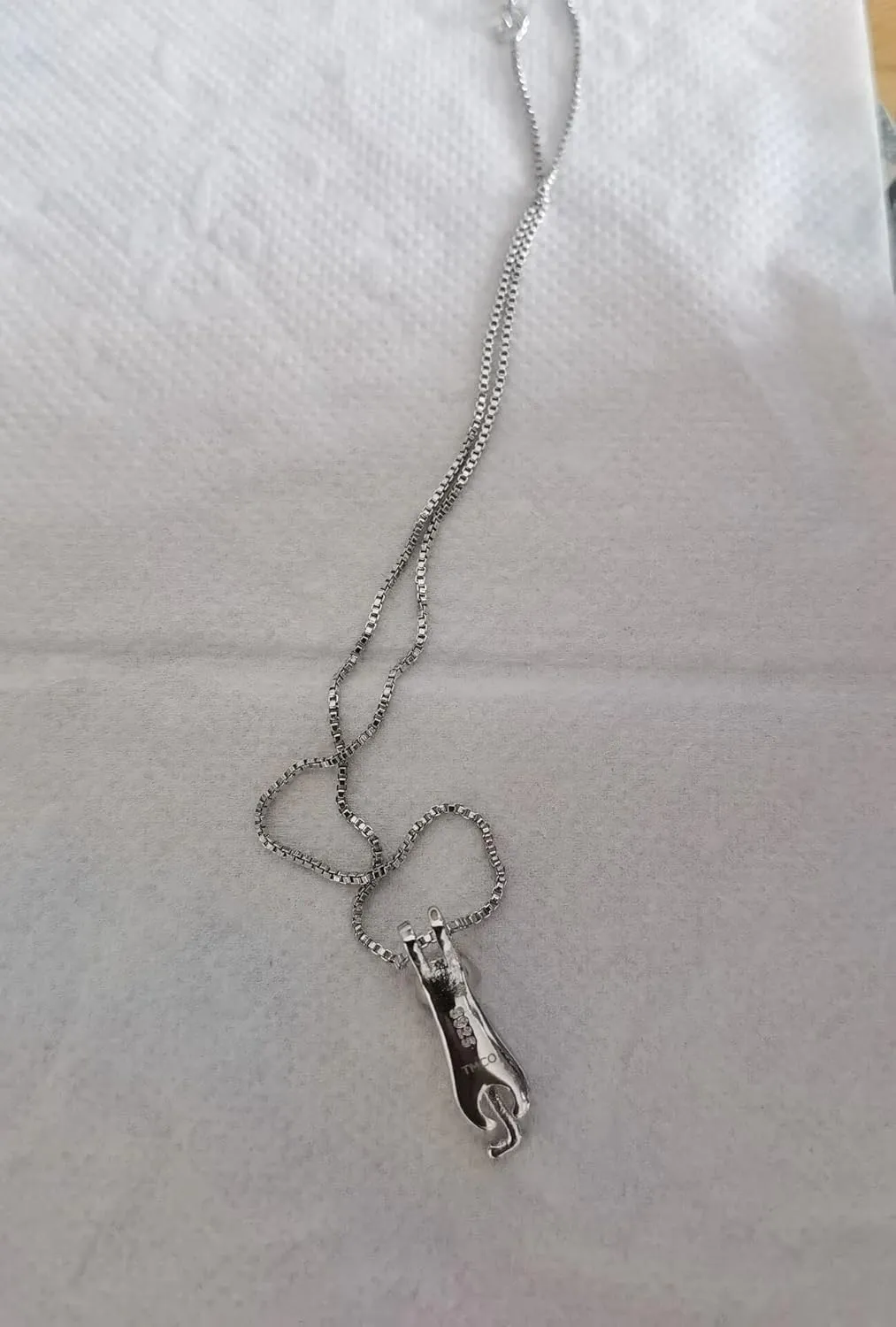 925 Sterling Silver Moon Cat Necklace Cat Pendant Necklace