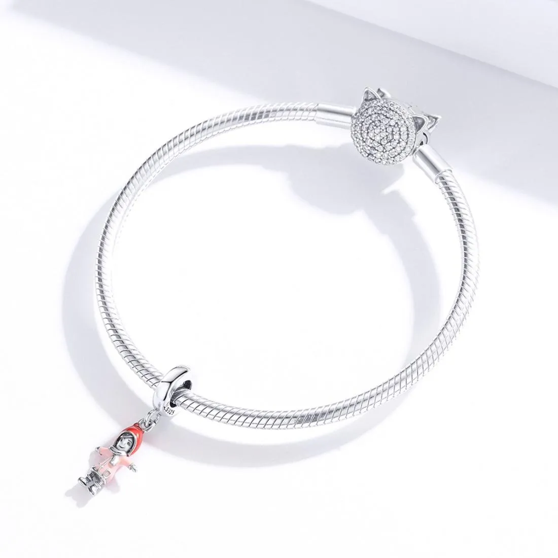 925 Sterling Silver Sunshine Girl Bead Pendant For Diy Bracelets And Necklaces