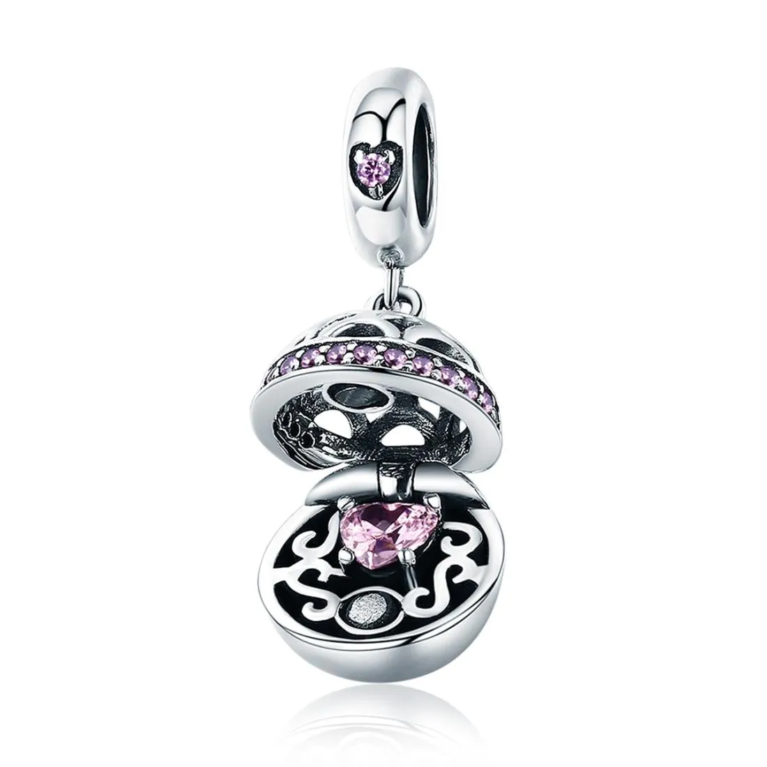 925 Sterling Silver Surprise Love Pendant For Diy Bracelets & Necklaces