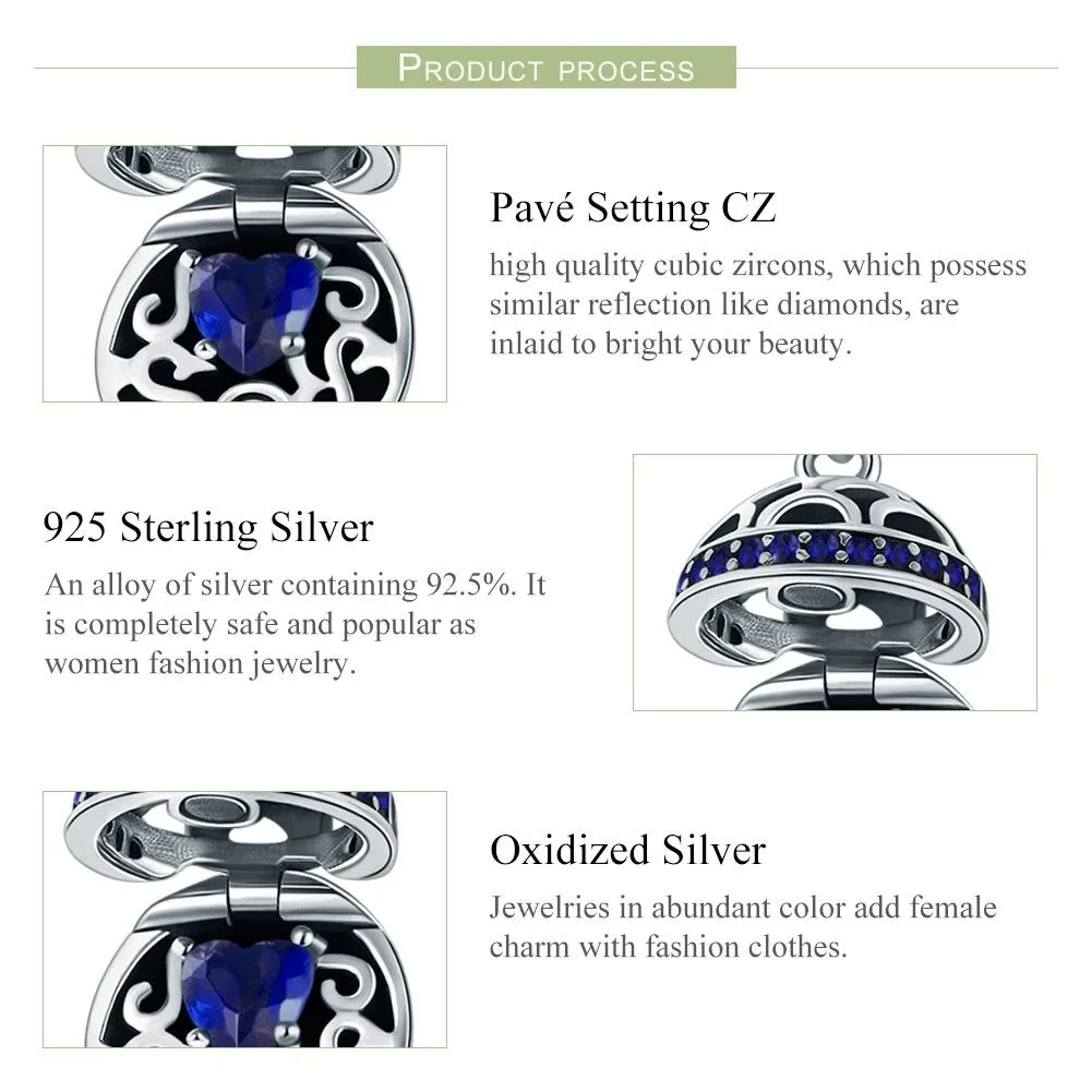 925 Sterling Silver Surprise Love Pendant For Diy Bracelets & Necklaces