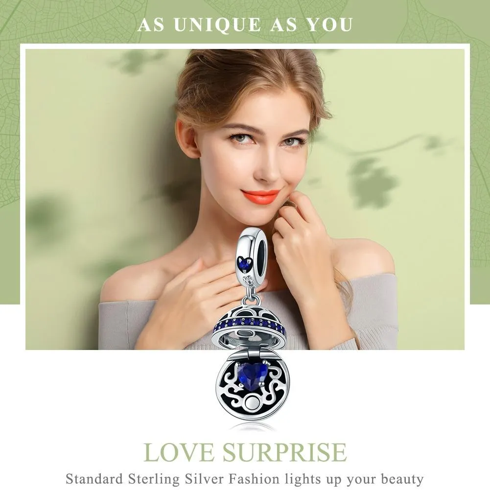 925 Sterling Silver Surprise Love Pendant For Diy Bracelets & Necklaces