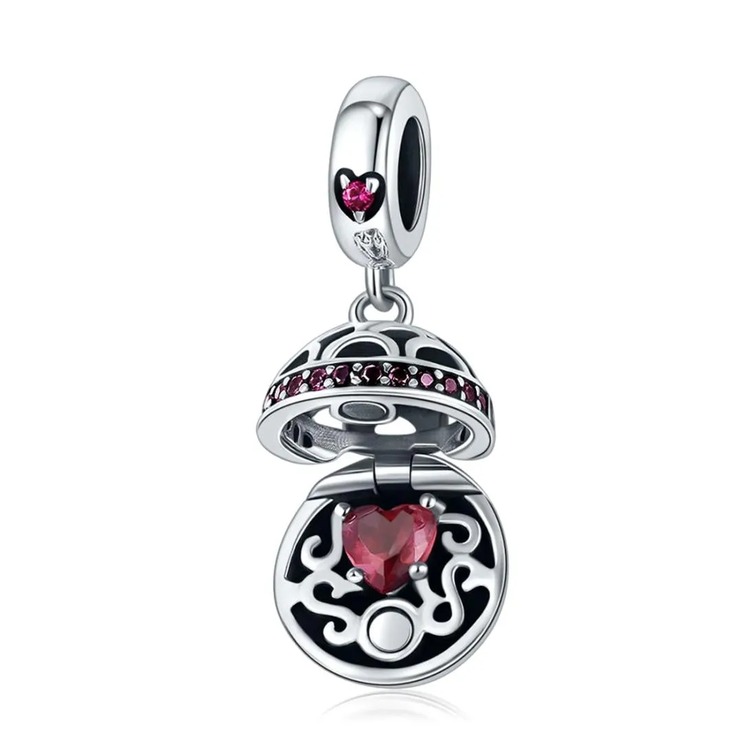 925 Sterling Silver Surprise Love Pendant For Diy Bracelets & Necklaces