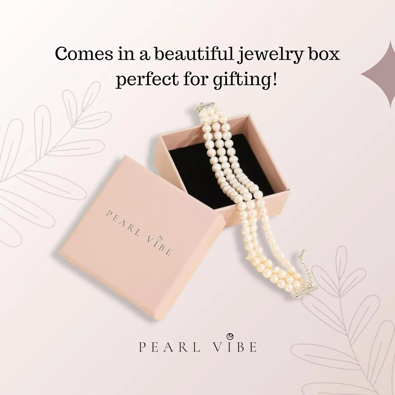 AAA  Quality Natural Freshwater Pearl Bracelet for Women | 6.5-7mm Round White Pearls with 925 Sterling Silver Lobster Buckle