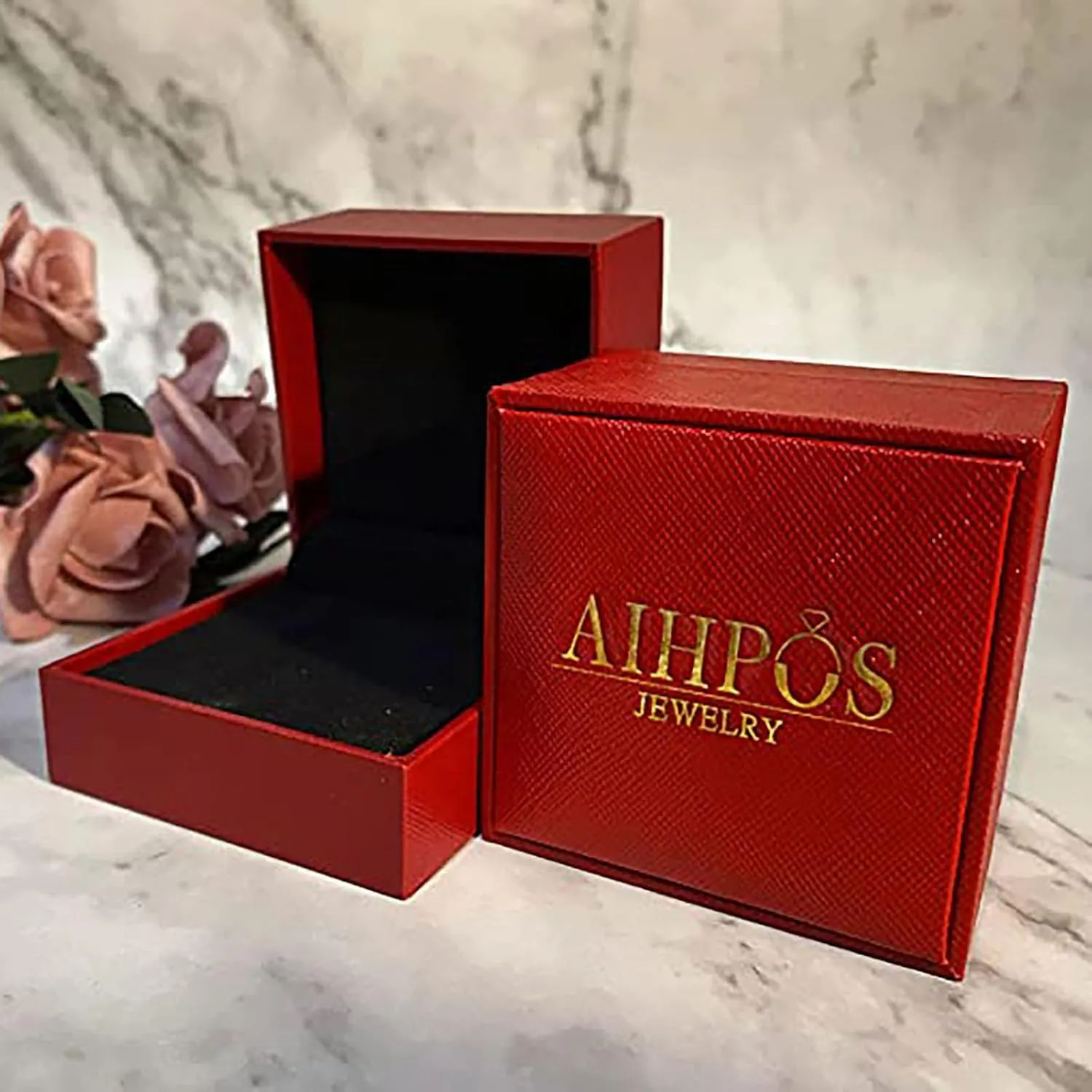 Aihpos 1ct 1.5ct 2ct Salt and Pepper Diamond Women's Engagement Rings - Round Birthstone Ring White Yellow Rose 10K 14K 18K Gold 925 Sterling Silver Statement Proposal Anniversary Promise Ring