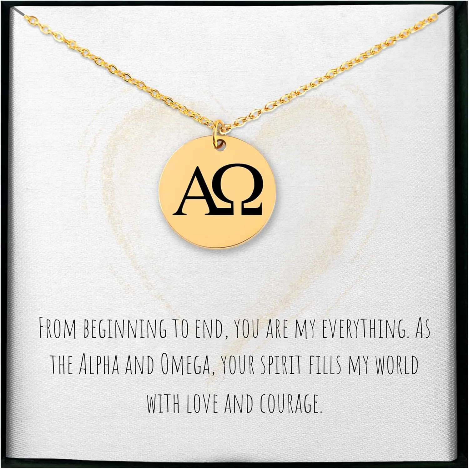 Alpha Omega Necklace - Christian Symbol Pendant - Personalized Faith Jewelry - Custom Engraved Charm Gift - Religious Medallion - Spiritual Present - Biblical Symbol