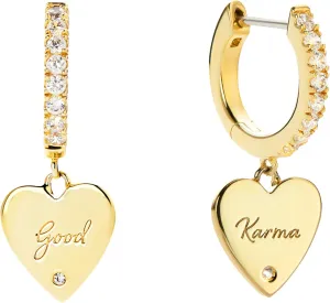 Ana Luisa Huggie Hoop Earrings - Solitaire Pendant Charm Earring - Dainty Hoop Pendant Earrings in 14K Gold Plated and Silver Rhodium Plated - Hypoallergenic, Water-Resistant, and Tarnish-Free