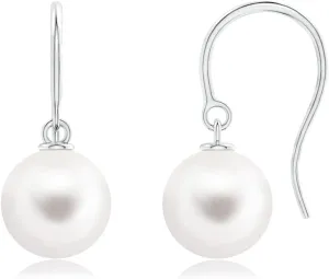 ANGARA Freshwater Cultured Pearl Drop Earrings for Women in Sterling Silver / 14K Solid Gold | June Birthstone, Birthday, Engagement, Anniversary, Wedding Jewelry Gift for Women