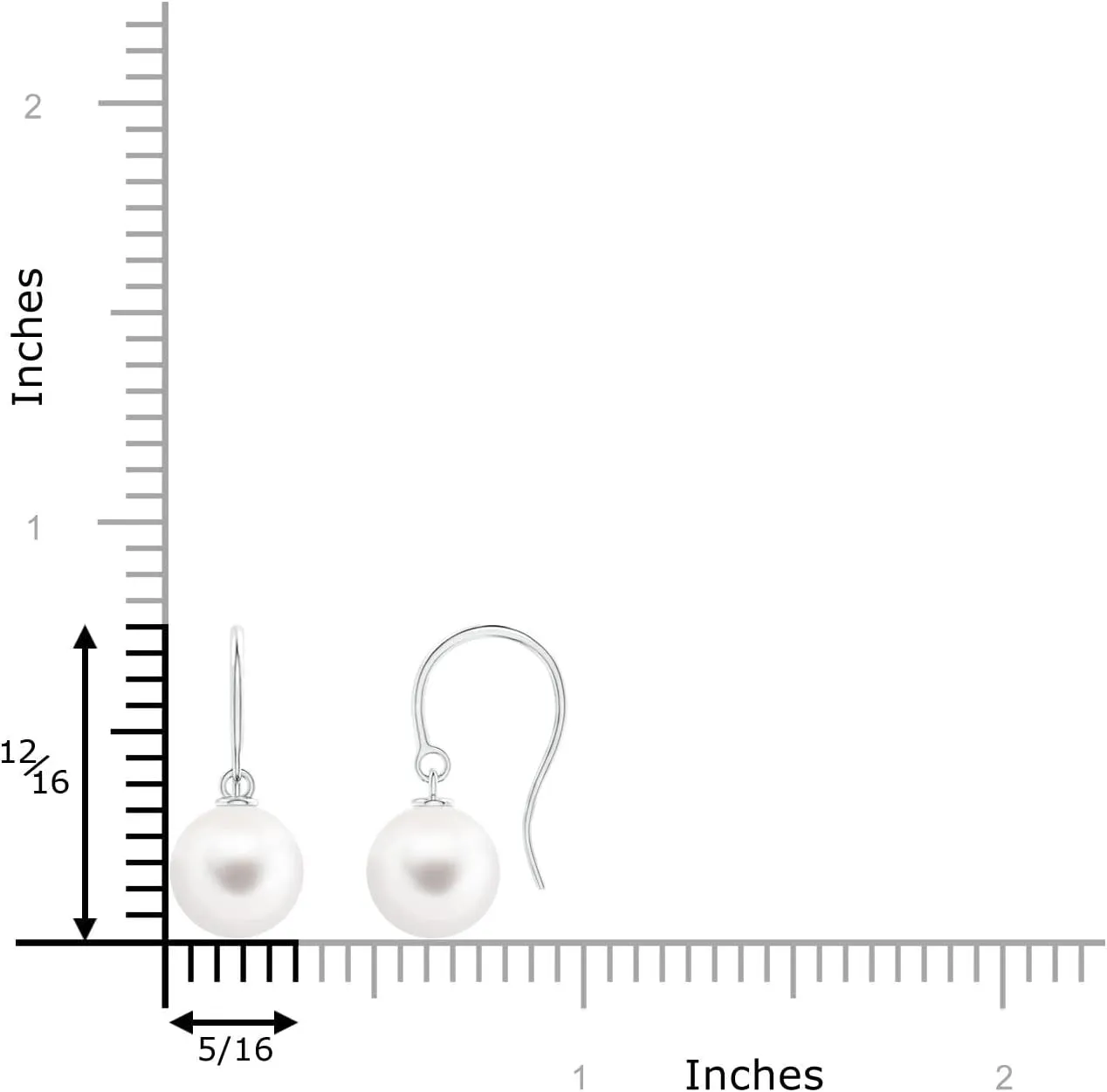 ANGARA Freshwater Cultured Pearl Drop Earrings for Women in Sterling Silver / 14K Solid Gold | June Birthstone, Birthday, Engagement, Anniversary, Wedding Jewelry Gift for Women