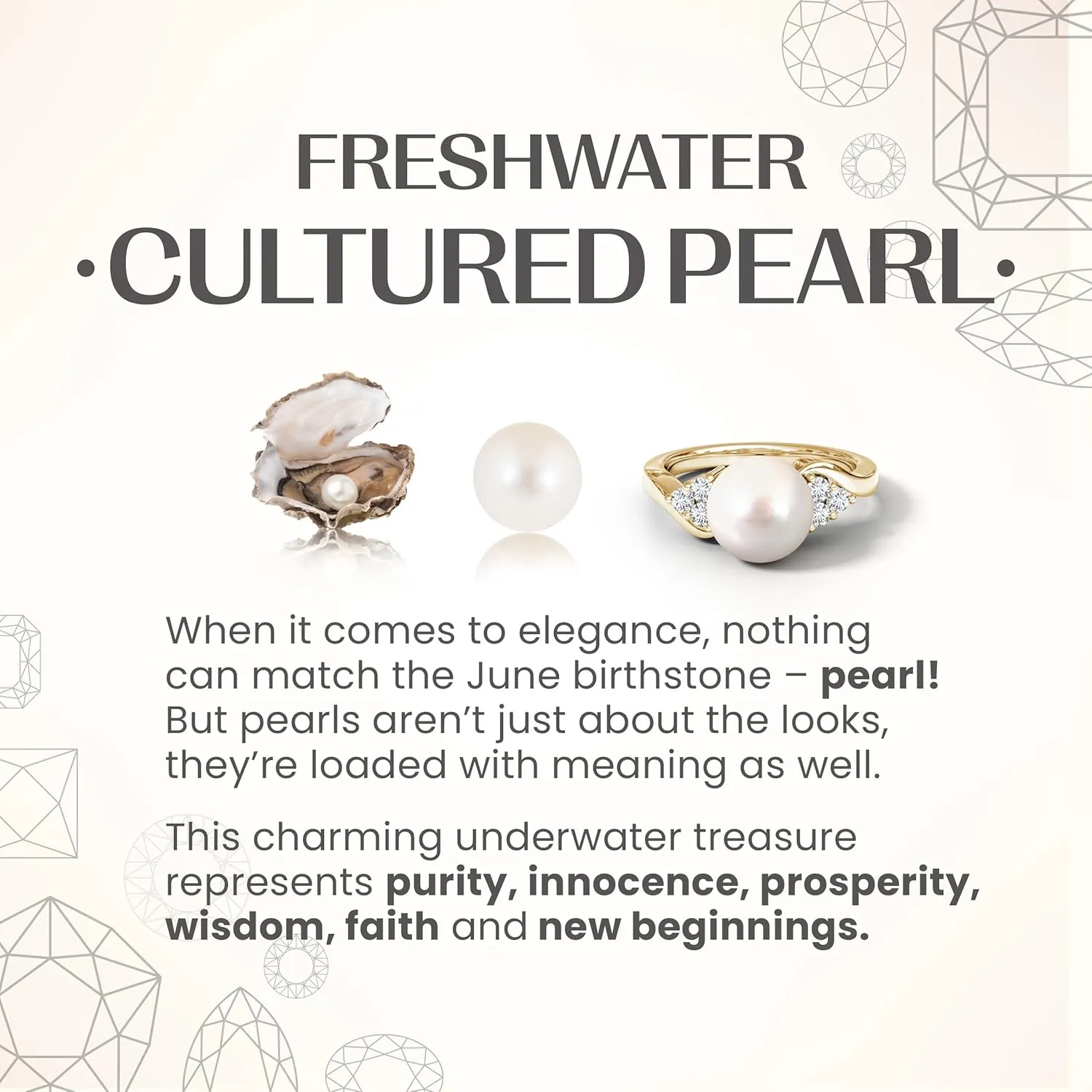 ANGARA Freshwater Cultured Pearl Drop Earrings for Women in Sterling Silver / 14K Solid Gold | June Birthstone, Birthday, Engagement, Anniversary, Wedding Jewelry Gift for Women