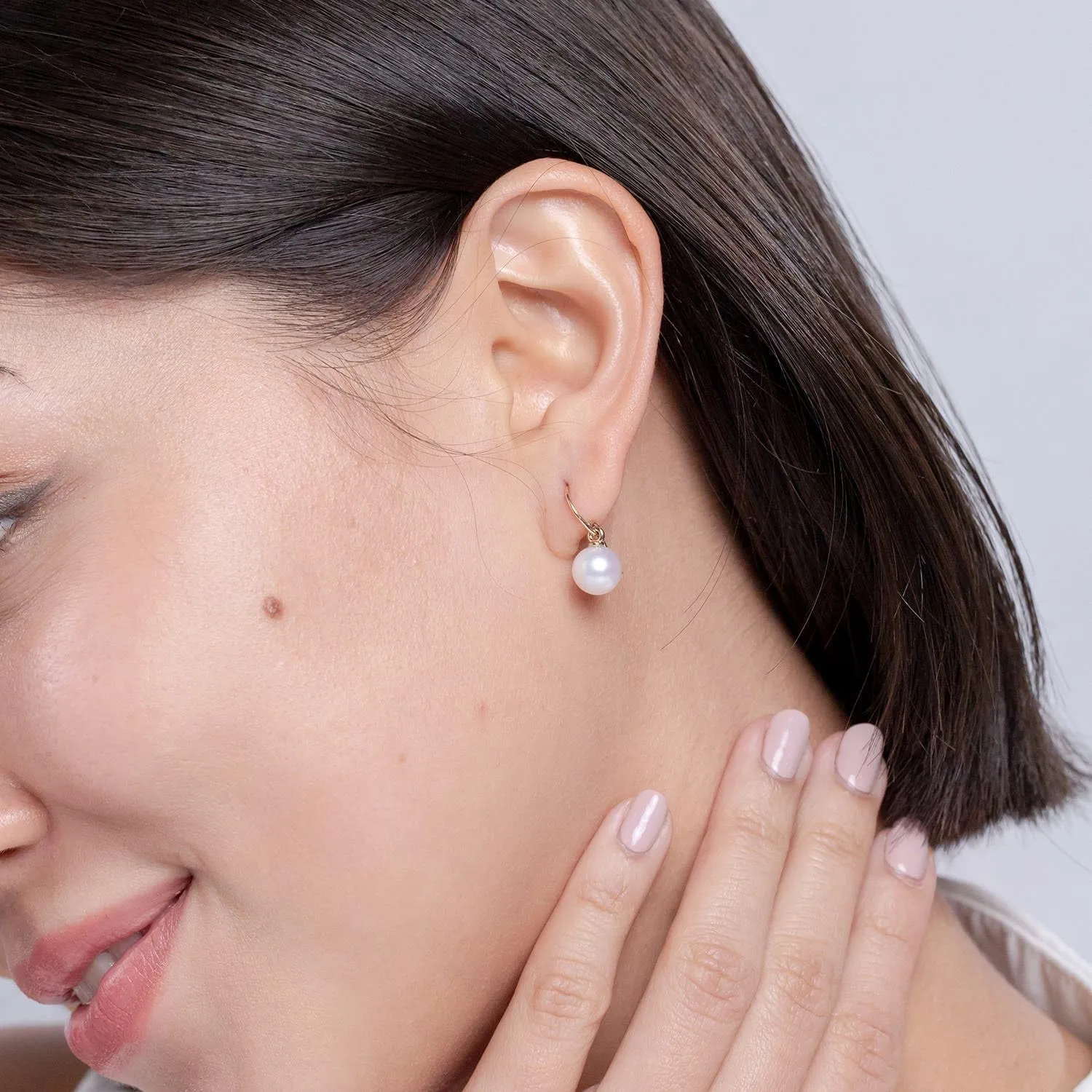 ANGARA Freshwater Cultured Pearl Drop Earrings for Women in Sterling Silver / 14K Solid Gold | June Birthstone, Birthday, Engagement, Anniversary, Wedding Jewelry Gift for Women