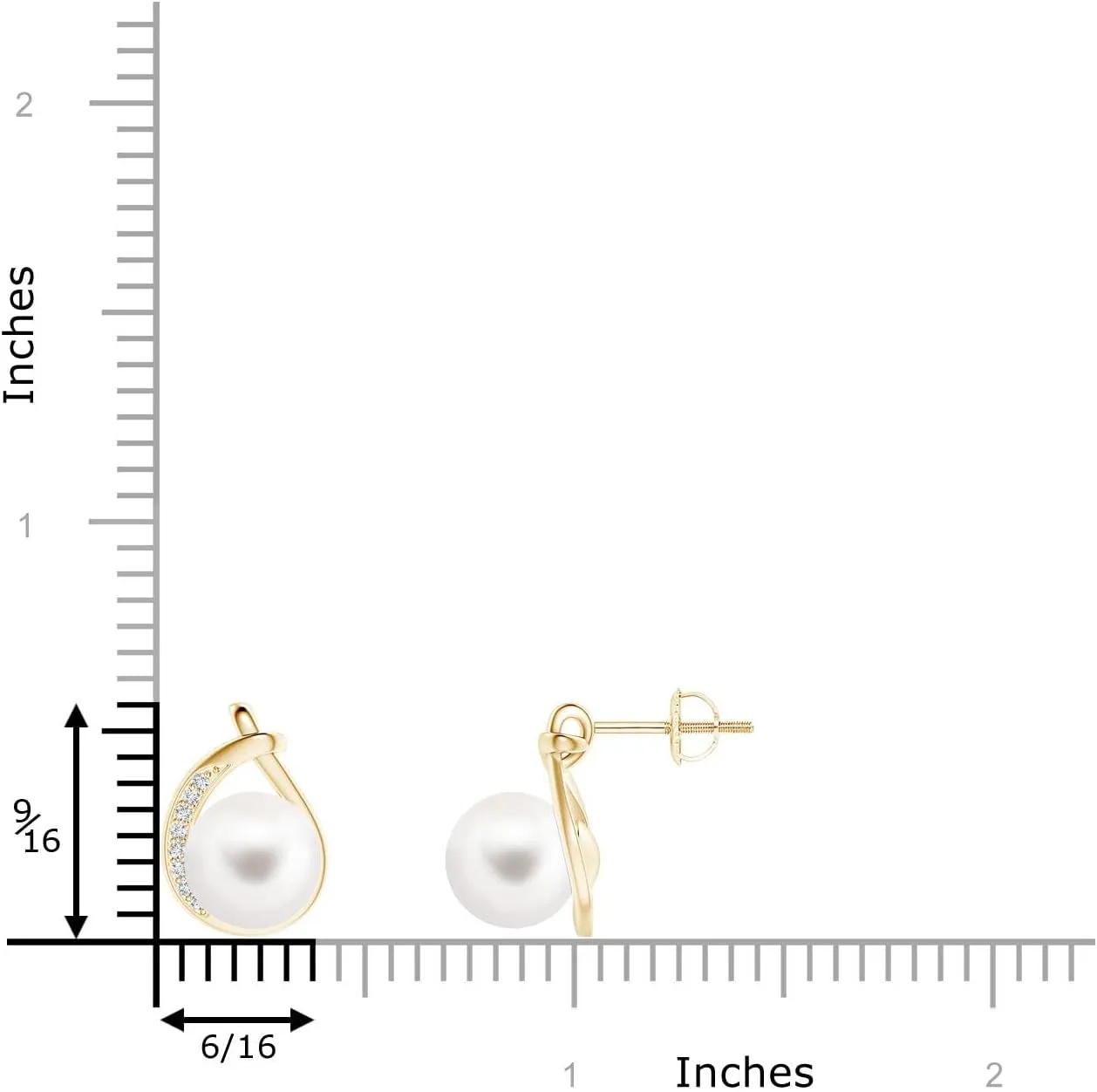 ANGARA Freshwater Cultured Pearl Stud Earrings for Women in Sterling Silver / 14K Solid Gold | June Birthstone, Birthday, Engagement, Anniversary, Wedding Jewelry Gift for Women