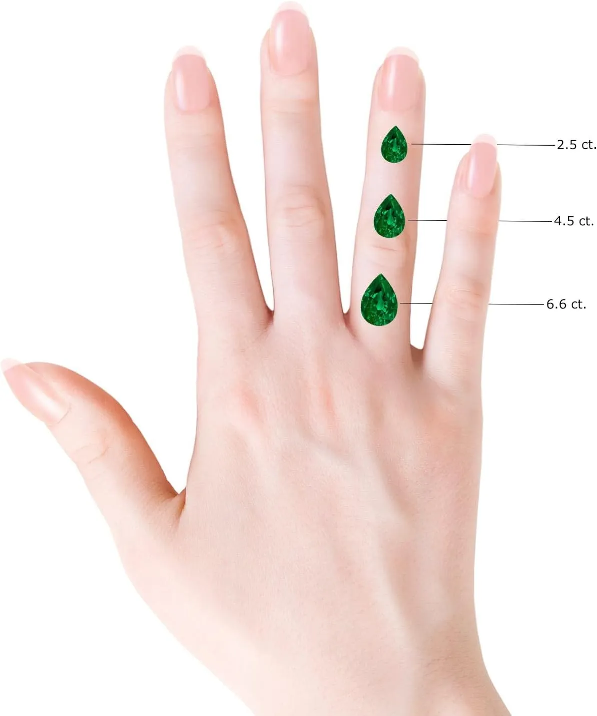 ANGARA Lab Grown Pear-Shaped Emerald Halo Dangle Earrings in 14K Solid Gold/Platinum | May Birthstone, Birthday, Engagement, Anniversary, Wedding Jewelry Gift for Women
