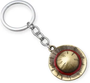 Anime One Piece Hat Keychain, Luffy Straw Hat Anime Keychains One Piece Merch Accessories for Fans