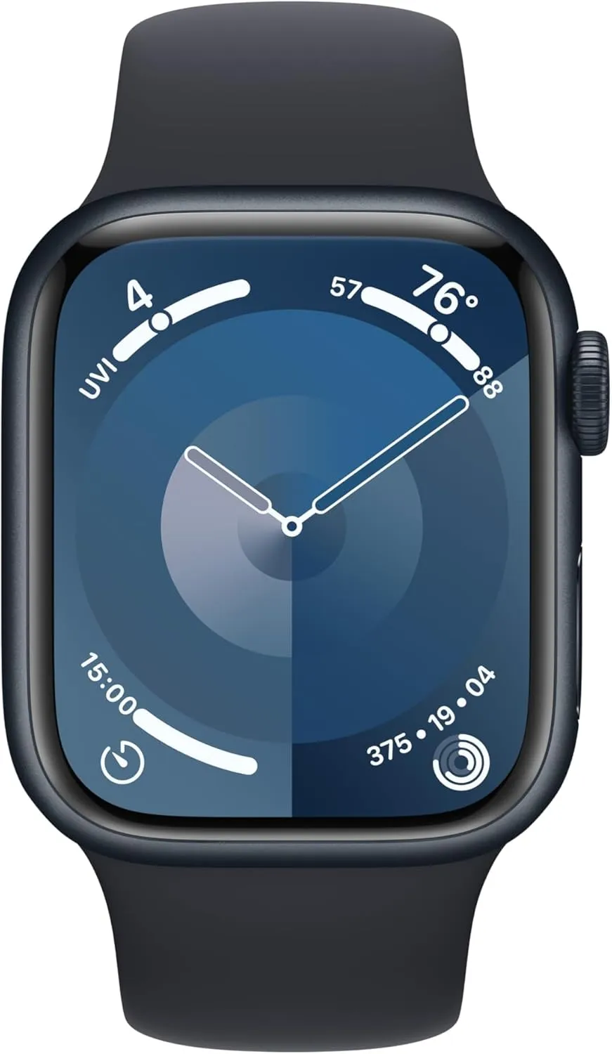 Apple Watch Series 9 GPS 41mm Midnight Aluminum Case with Midnight Sport Band - M/L (Renewed)