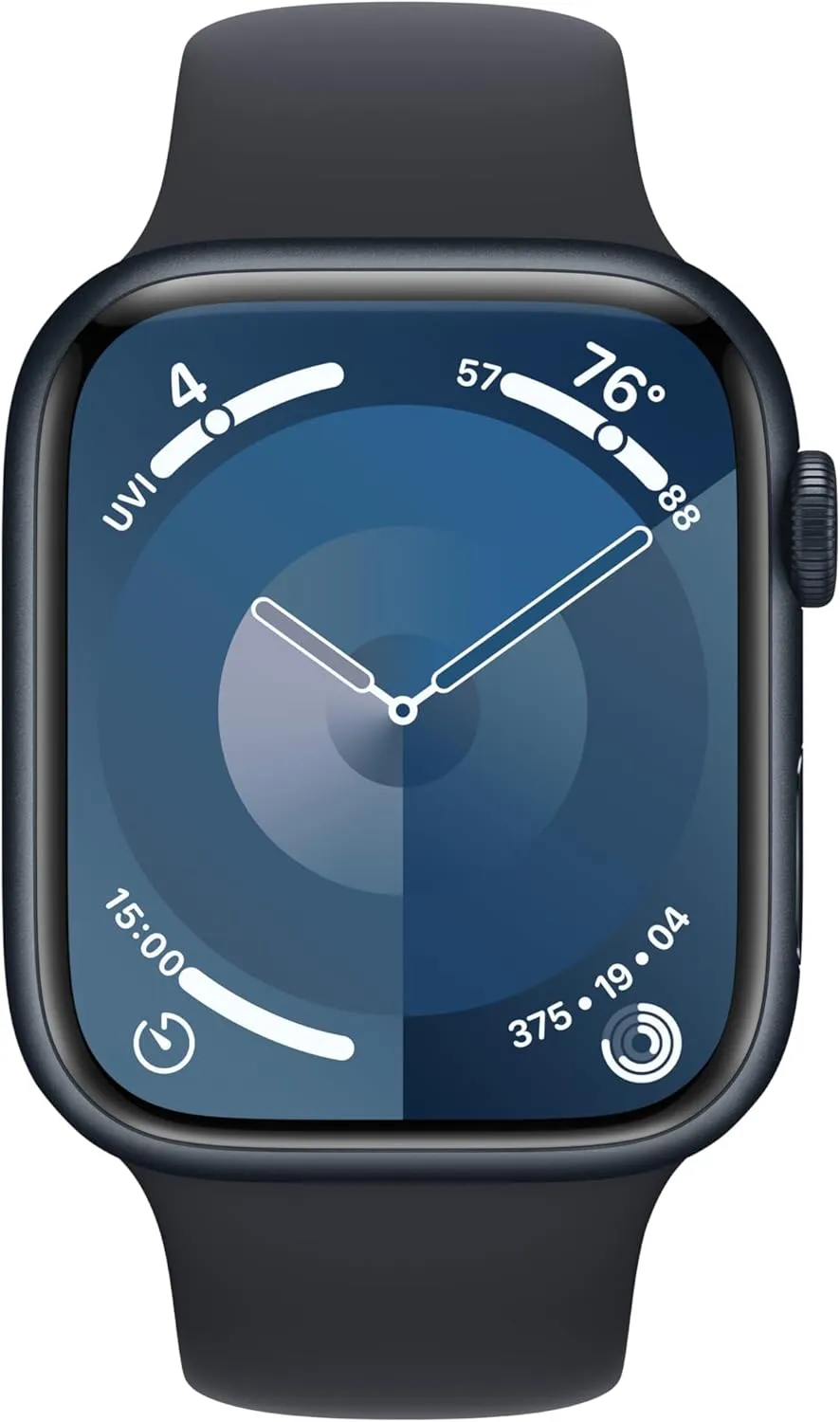 Apple Watch Series 9 [GPS 45mm] Smartwatch with Midnight Aluminum Case with Midnight Sport Band M/L. Fitness Tracker, ECG Apps, Always-On Retina Display, Water Resistant